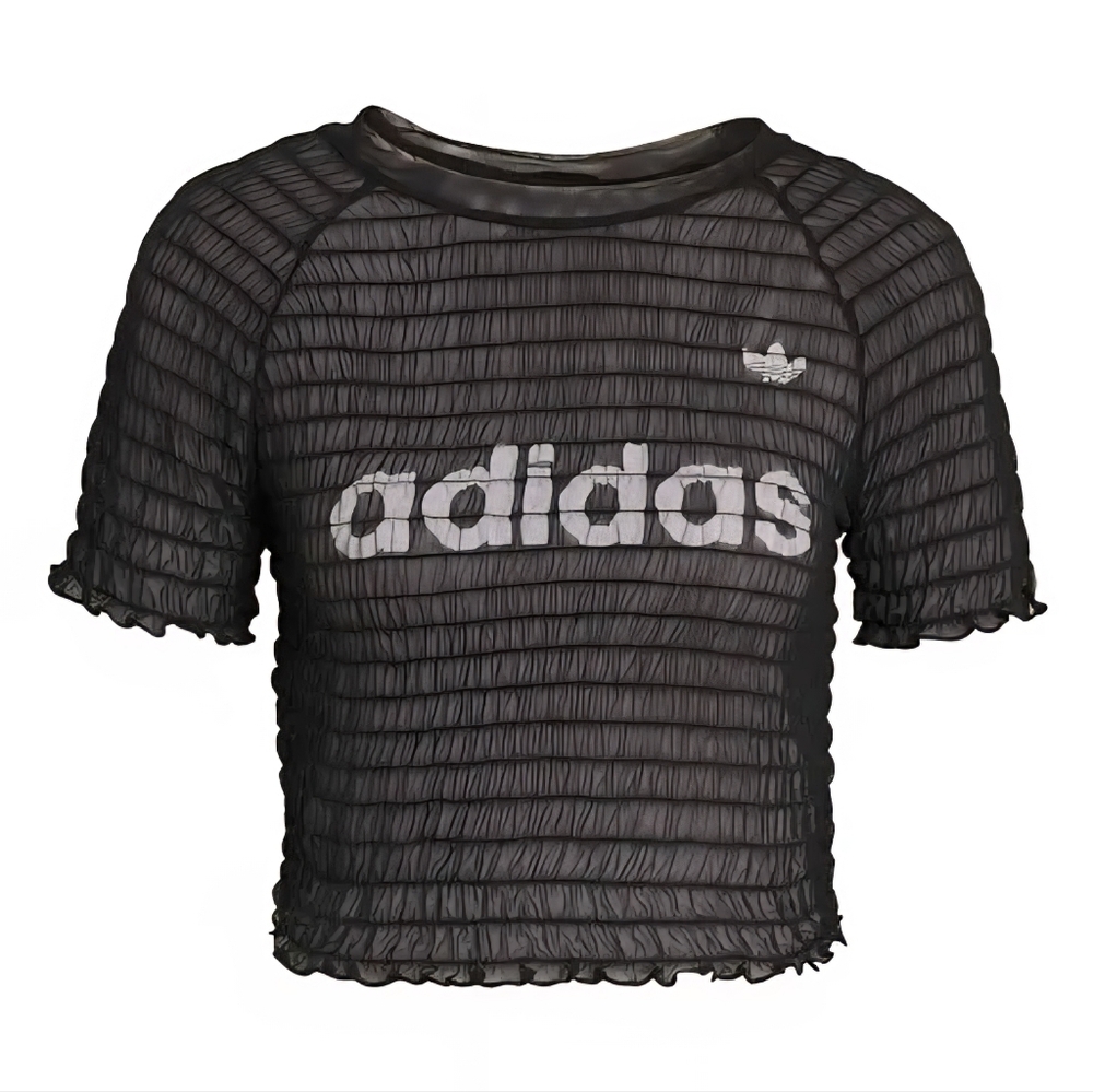NWT Adidas Originals Smocked Cali Tee | Black, L